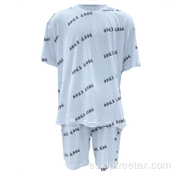 Camiseta de impresión y pantalones cortos de impresión transpirable personalizados